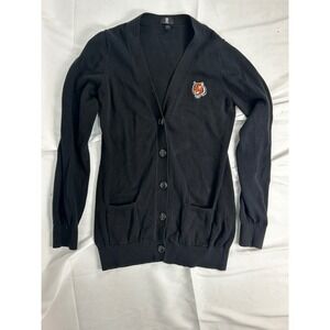 NFL Pro Line Cincinnati Bengals Tiger Logo Cardigan Sweater Womens M